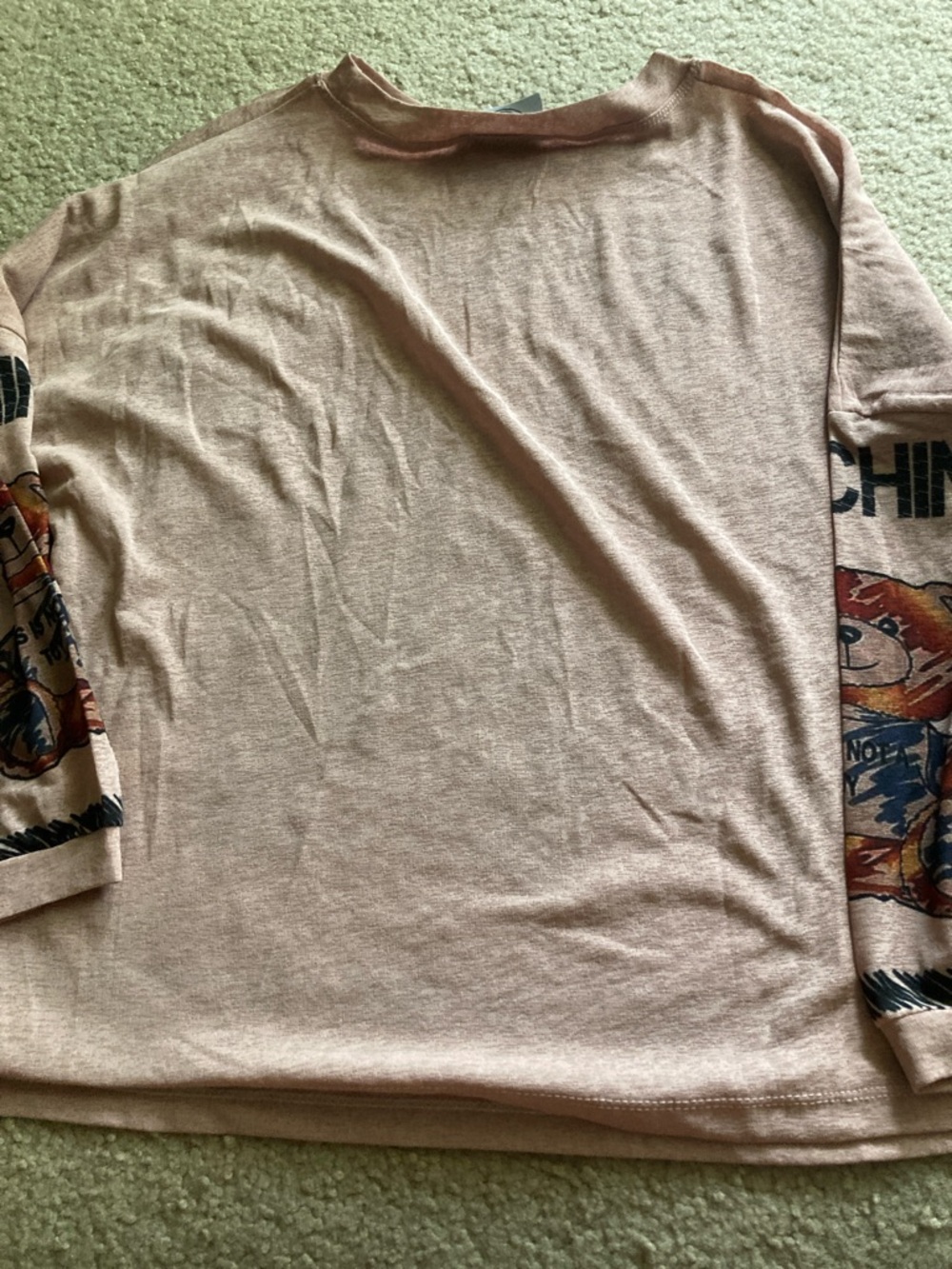 Moschino Pink Teddy Graphic Long Sleeve Top - Picture 11 of 11